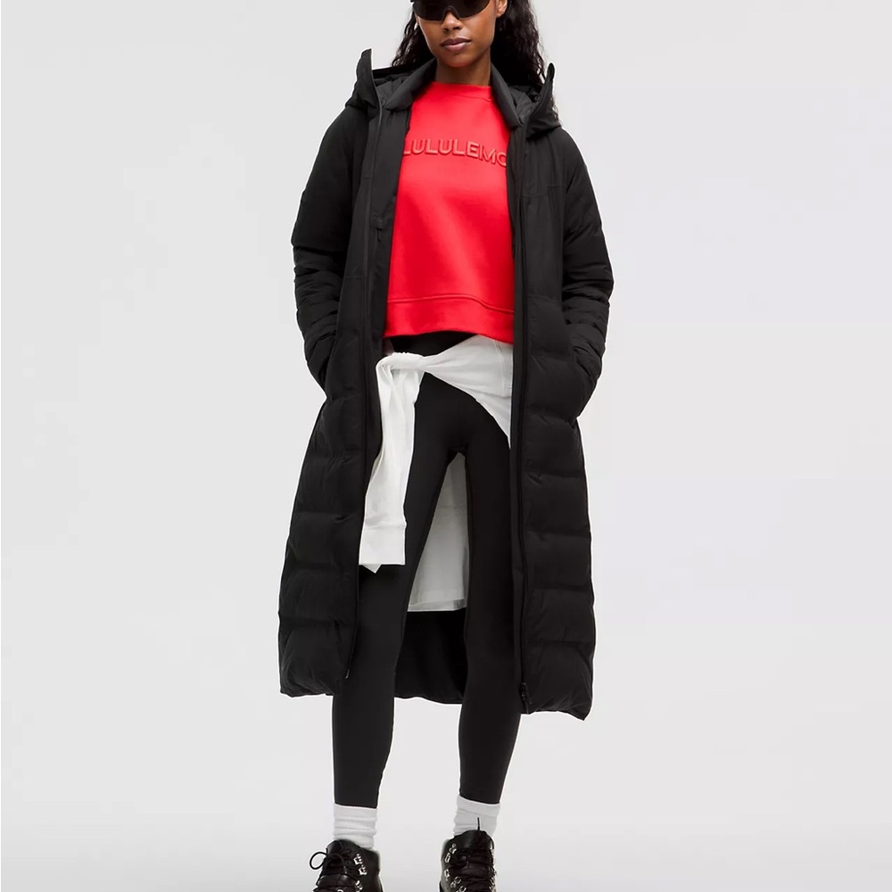 lululemon athletica Black Hooded Puffer Jacket